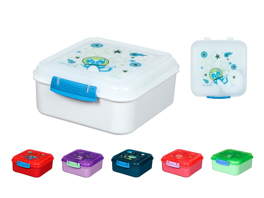 1.25L Bento Cube Lunch Kids Design