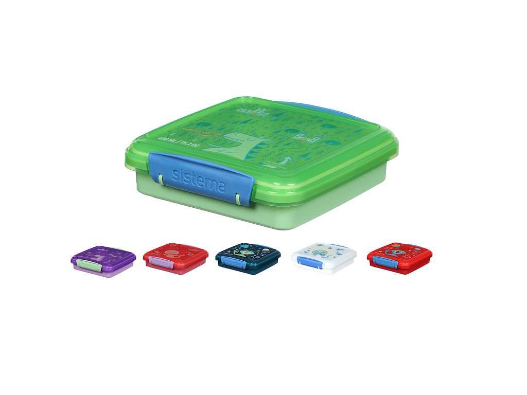 450ml Sandwich Box Lunch Kids Design