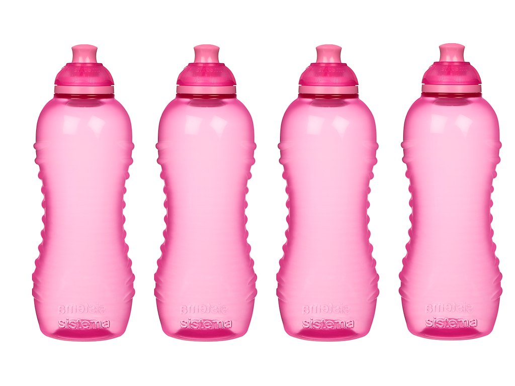 460ml Squeeze Bottle Pink 4 Pack ECOM