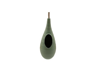 Bamboo fiber bird feeder drop eucalyptus green
